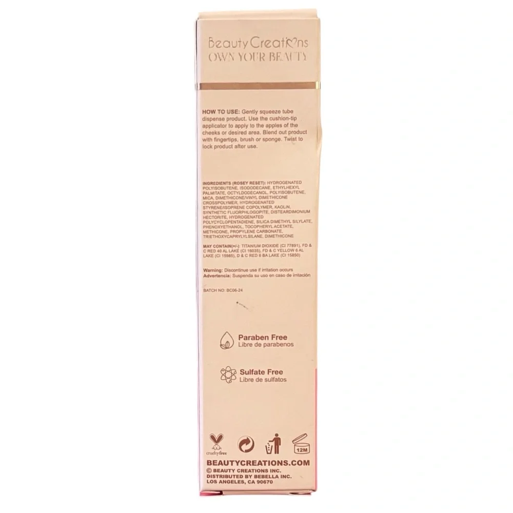 Beauty Creations Flawless Stay Liquid Blush Cheeked Up Wand in Rosey Reset NIB